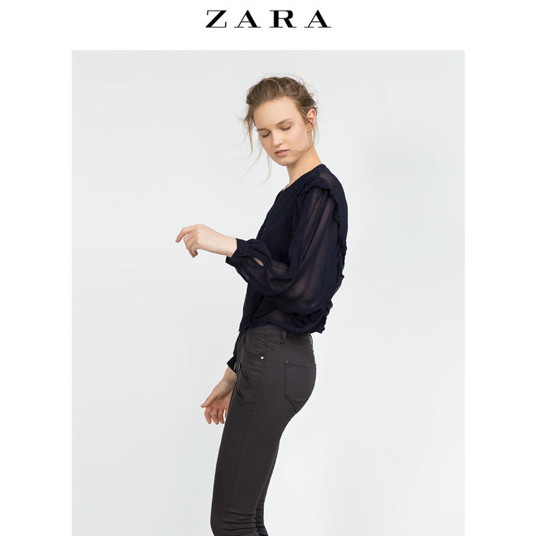 ZARA 女装 高弹力骑士牛仔裤 05899162922