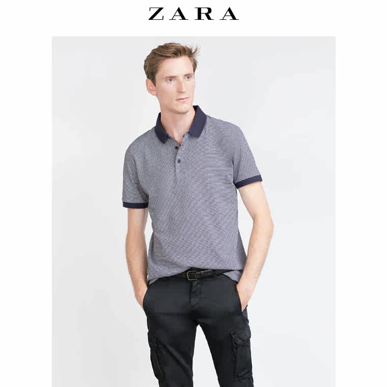 ZARA 男装 提花 POLO 衫 09240304401