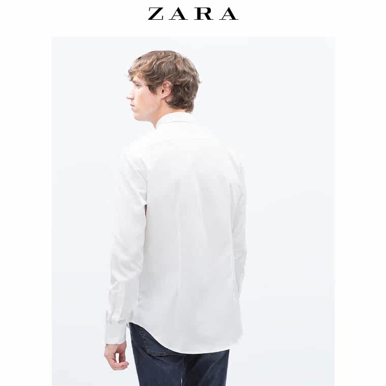 ZARA男装 粗横棱纹衬衫 05445300250