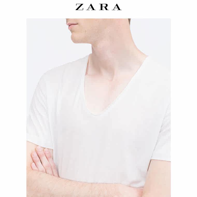 ZARA 男装 V 领 T 恤 00722301250