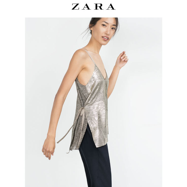 ZARA 女装 后背交叉带饰上衣 05410235302