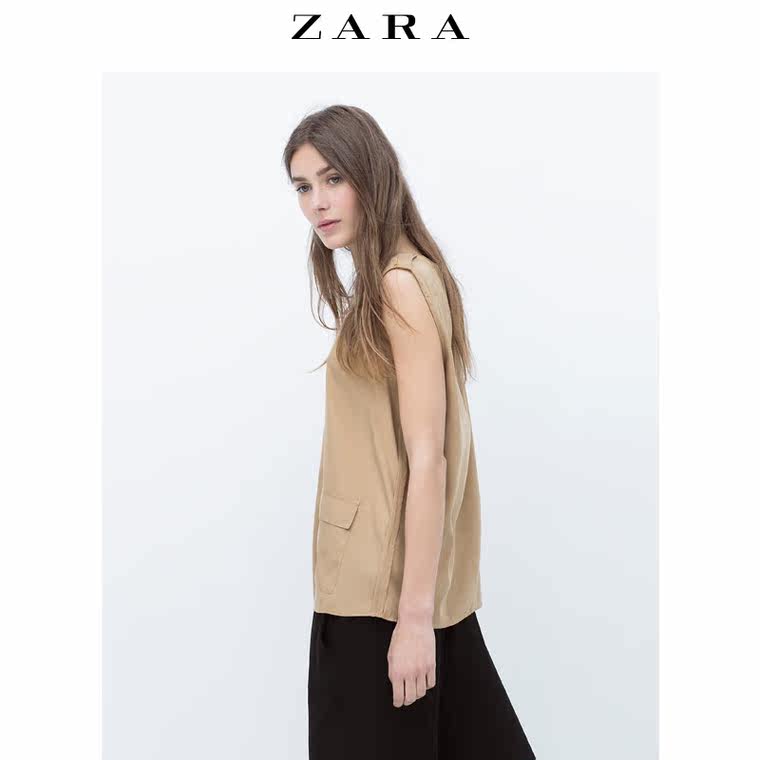 春夏折扣 ZARA 女装 口袋耐穿上衣 00605026704