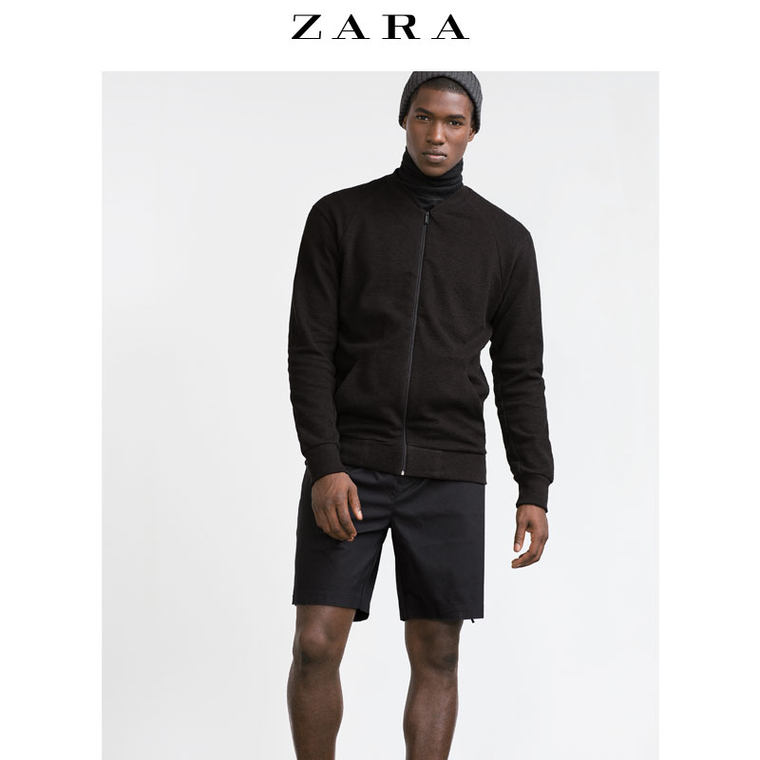 ZARA 男装 珠地布飞行员夹克 01701314800