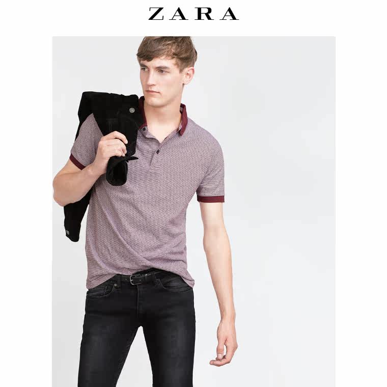 ZARA 男装 提花 POLO 衫 09240304681