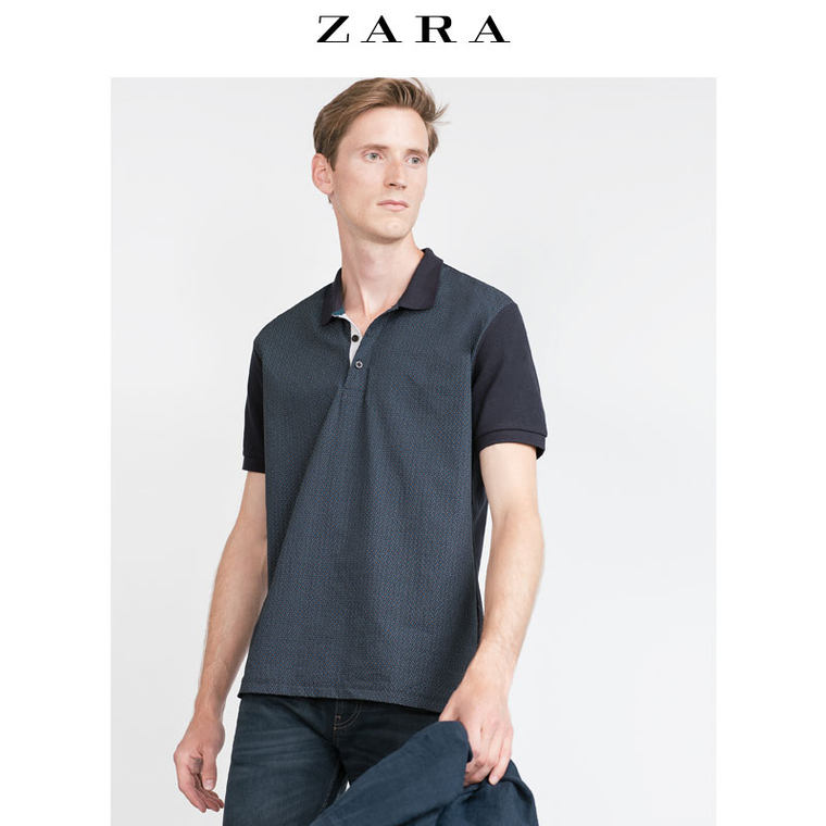 ZARA 男装 领带印花马球衫 00679307401