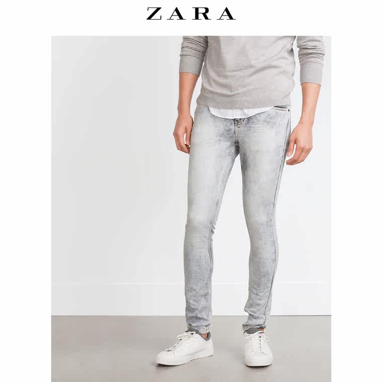 ZARA男装 软质灰色牛仔裤 05862304811