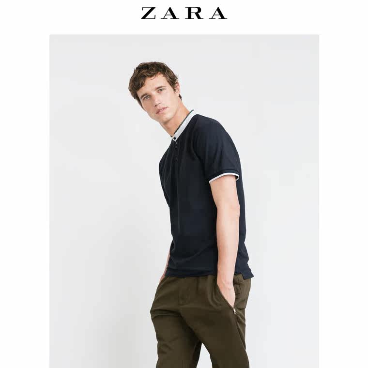 ZARA 男装 立领马球衫 08373305401