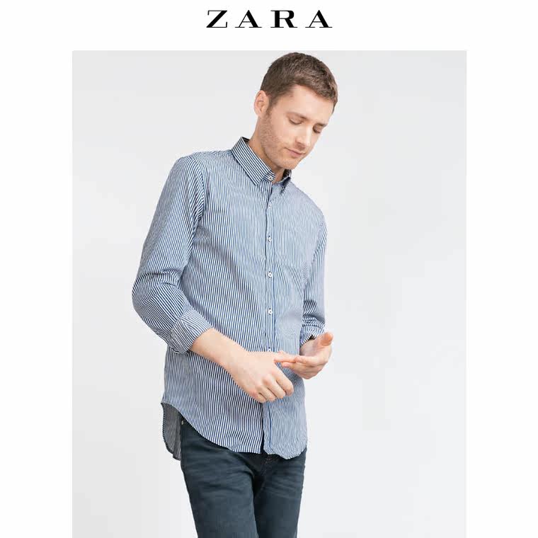 ZARA 男装 KODAK 条纹衬衫 03894304401