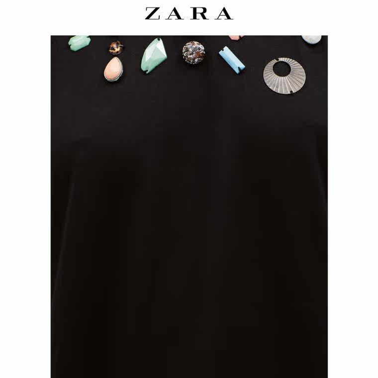 春夏折扣 ZARA TRF 女装 人造宝石上衣 01165103800