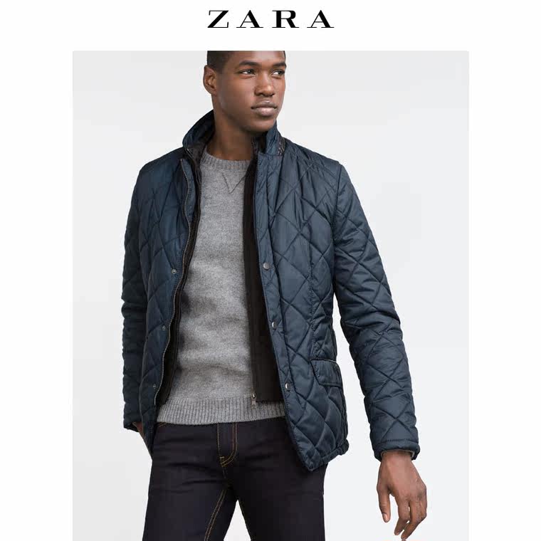 ZARA 男装 人造革装饰西装上衣 03121350401