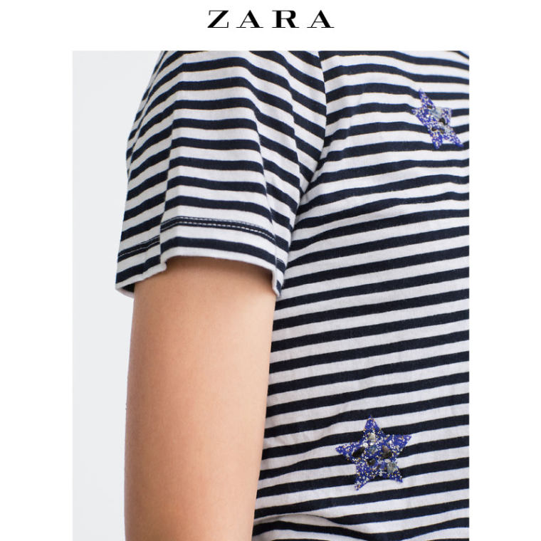 ZARA TRF 女装 星星印花 T 恤 00264281104