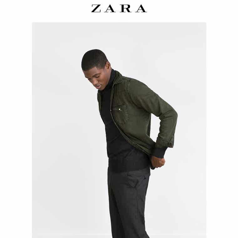 ZARA 男装 水洗丹宁衬衫 07569425505