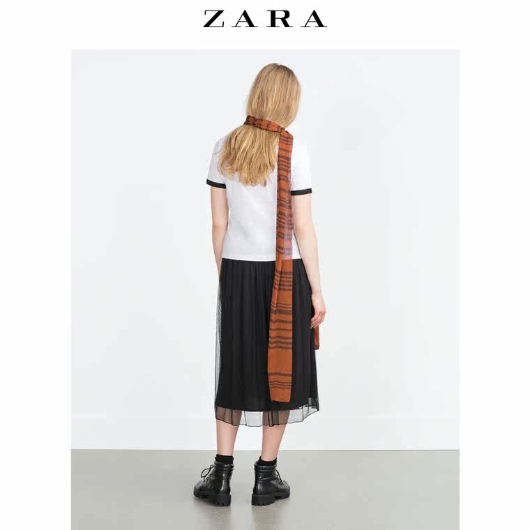 ZARA TRF 女装 薄花呢中长裙 00881220800