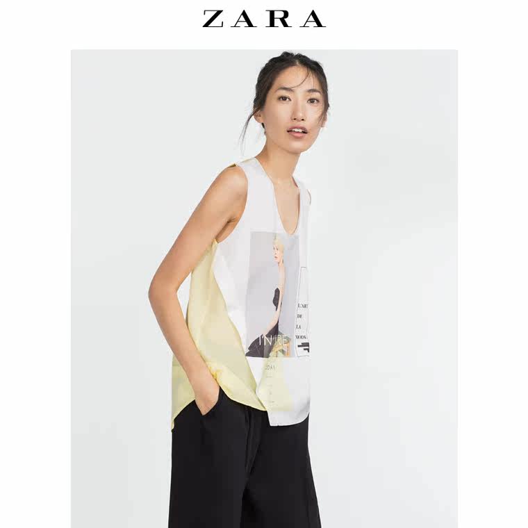 ZARA 女装 女孩图案 T 恤 05580254251