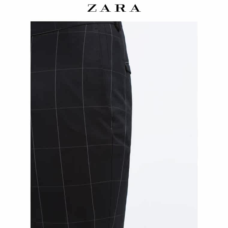 ZARA 男装 格纹长裤 01564431401