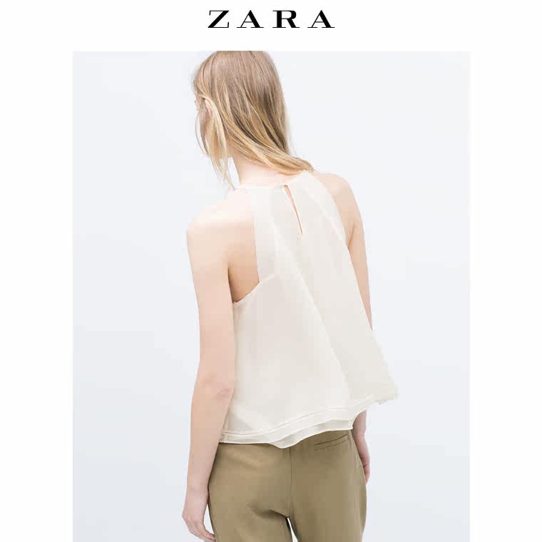 ZARA 女装 挂脖领罩衫 07972060712