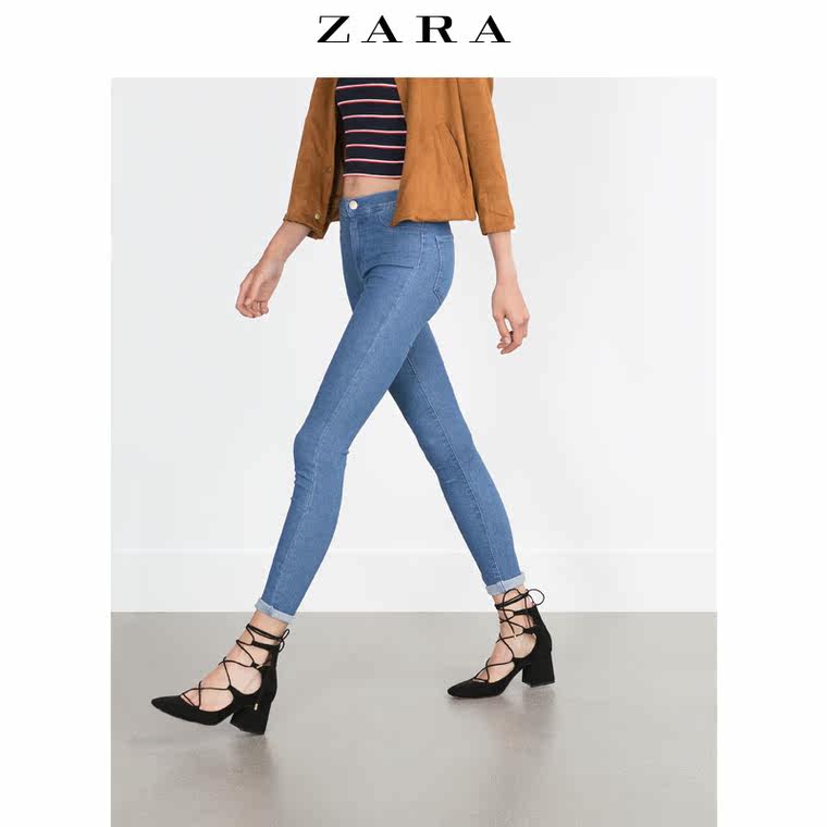 ZARA TRF 女装 高弹性牛仔紧身裤 05520239400