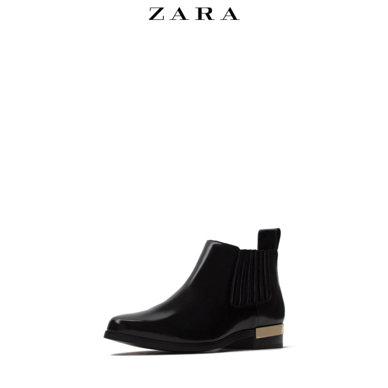 ZARA 女鞋 金属板短靴 15154001040