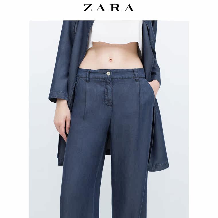 ZARA 女装 吊裆长裤 07518155427