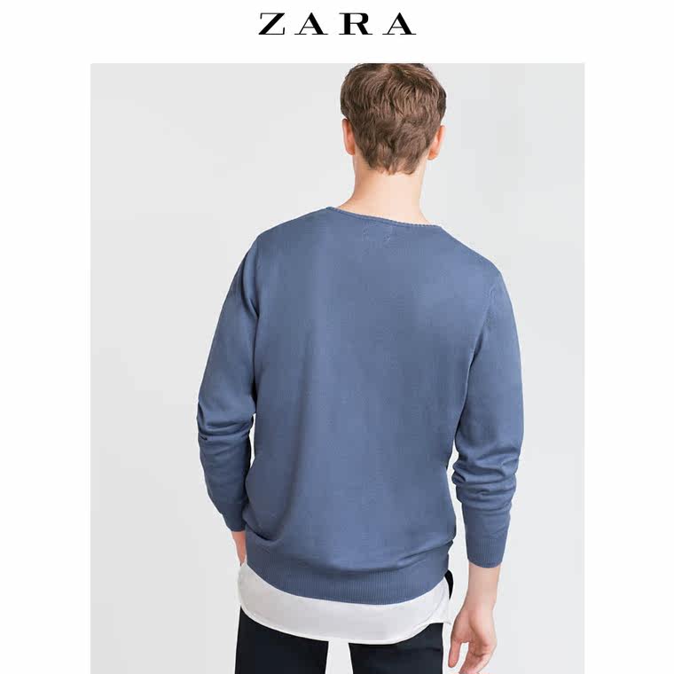 ZARA 男装 前半身纹理针织衫 00367340400