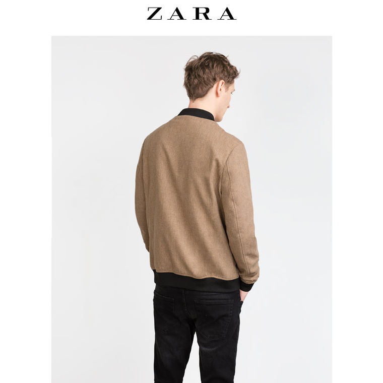 ZARA 男装 驼色羊毛夹克 03036300704