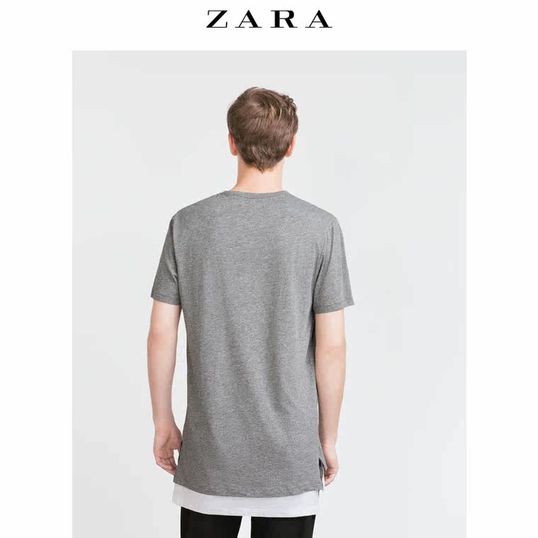 ZARA 男装 长款 T 恤 01887300803