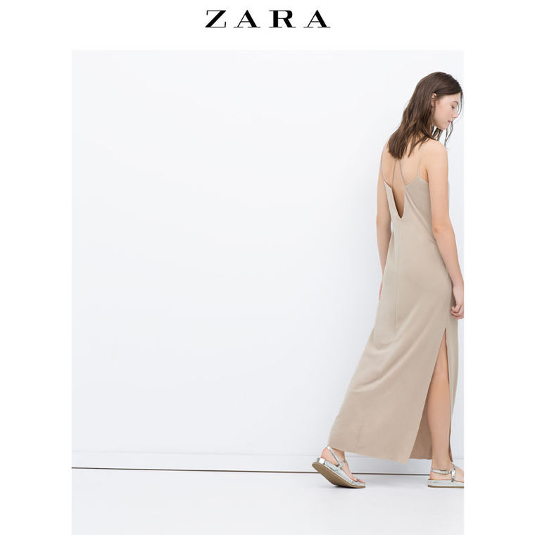 春夏折扣 ZARA 女装 背面链饰长连衣裙 05410070052