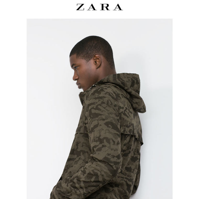 ZARA 男装 迷彩印花夹克 04341378505