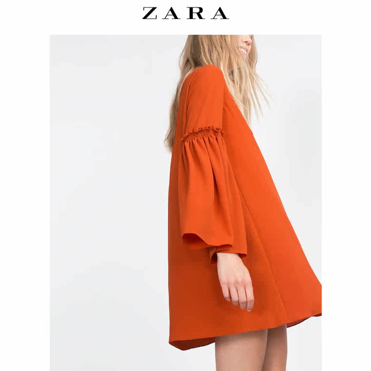 ZARA TRF 女装 钟形袖连衣裙 04530256701