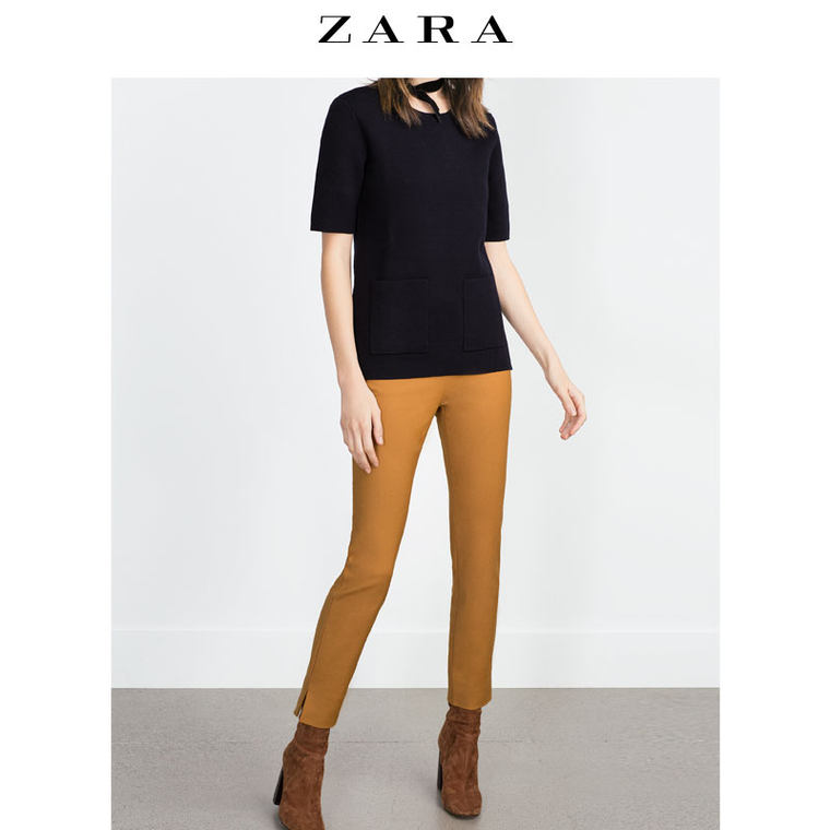 ZARA 女装 侧拉链饰长裤 07149241305