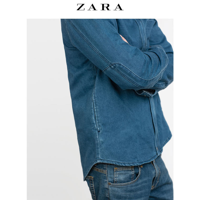 ZARA 男装 牛仔衬衫式外套 05862303407