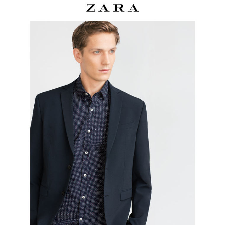 ZARA 男装 几何印花衬衫 01928218401