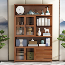 Bookcase with door with door with draw Home bookcase Bedroom Modern minimalist Contained Shelf Living Room Screen Partition Xuan Guan Cabinet