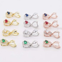 925 sterling silver melon seed button jade pendant buckle diy accessories Buddha jade crystal necklace buckle