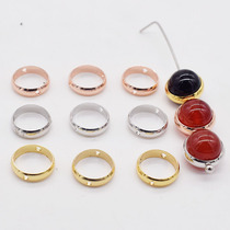 Pure copper gold-plated 24k ring ring ring O-ring jewelry accessories diy handmade beaded bracelet necklace material
