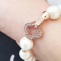 925 Silver Button Accessories Necklace Bracelet Button Connecting Buckle Silver Buckle Flower Horn Buckle Buckle Accessories