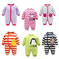 Baby one-piece clothes pure cotton clothing clothing Baby 1 newborn winter clothing 6 autumn winter autumn 0 years old 3 months thickened