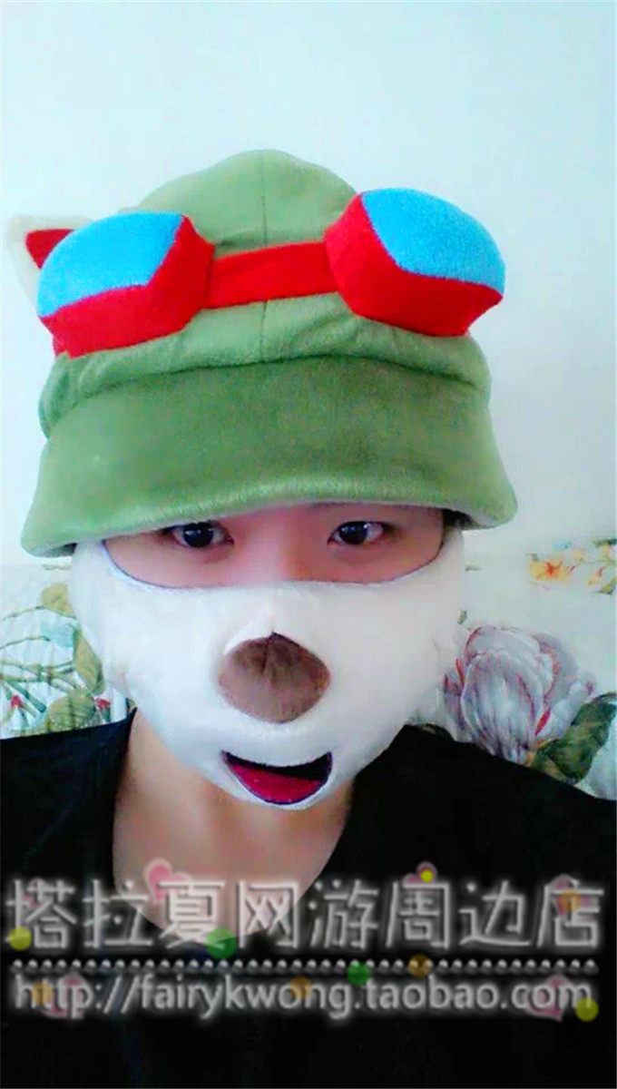 英雄联盟周边lol提莫帽子安妮熊凯南口罩游戏毛绒玩具包邮现货