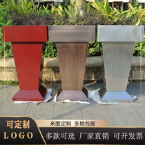 Stainless steel podium Podium Property Registration desk Outdoor welcome reception desk Security Concierge Desk Consultation Desk