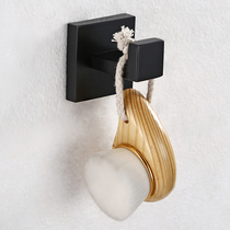 Exit German Black 304 Stainless Steel Bathroom Hook Hung Clothes Hook Hood Hooded Toilet Wall Pendant