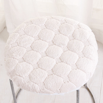 Solid color round stool set plush cushion butt mattress neutral stool cushion simple modern cushion winter thickened large size