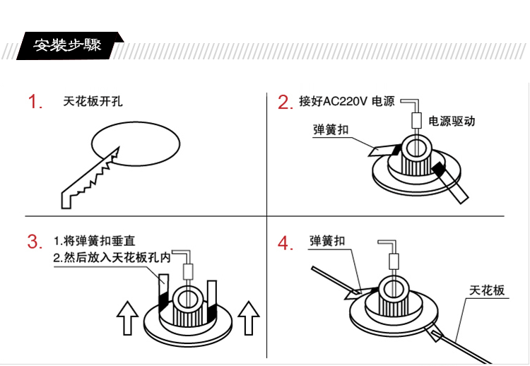 筒灯的结构分解图片