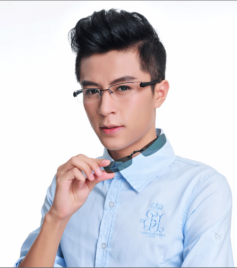 眼镜框近视男款 超轻光学眼镜架半框 商务眼睛框配眼镜潮成品大脸