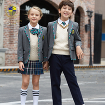 British College Winter Style Boys and Girls School Clothing Spring Autumn Middle School Students Suit Classwear Fall Winter Suit