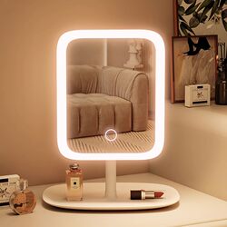 led smart makeup mirror with light girls bedroom dressing table dressing mirror student dormitory desktop fill light small mirror