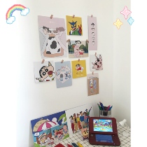 Korea ins Super fire Crayon Shinchan cartoon poster bedroom room bed and breakfast illustration wall sticker decoration photo card