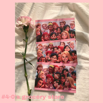 Homemade WD destruction king princess photo card postcard cute girl bedroom wall decoration photo props