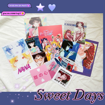 Vintage anime girl card NANA sailor Moon old anime poster ins room wall decoration wall sticker