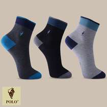 Polo Socks Mens Autumn Winter Thick Business Socks Pure Cotton Casual Mens Cotton Socks Sweat Absorbing Anti-Odor