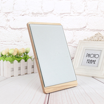 Wood high-definition makeup mirror hanging wall Desktop dual-use mirror student Dormitory Dressy Dressers bedroom mirror office mirror